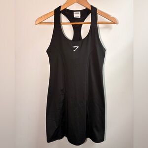 Gymshark Women’s S Black Tennis Dress with Shorts and Pockets